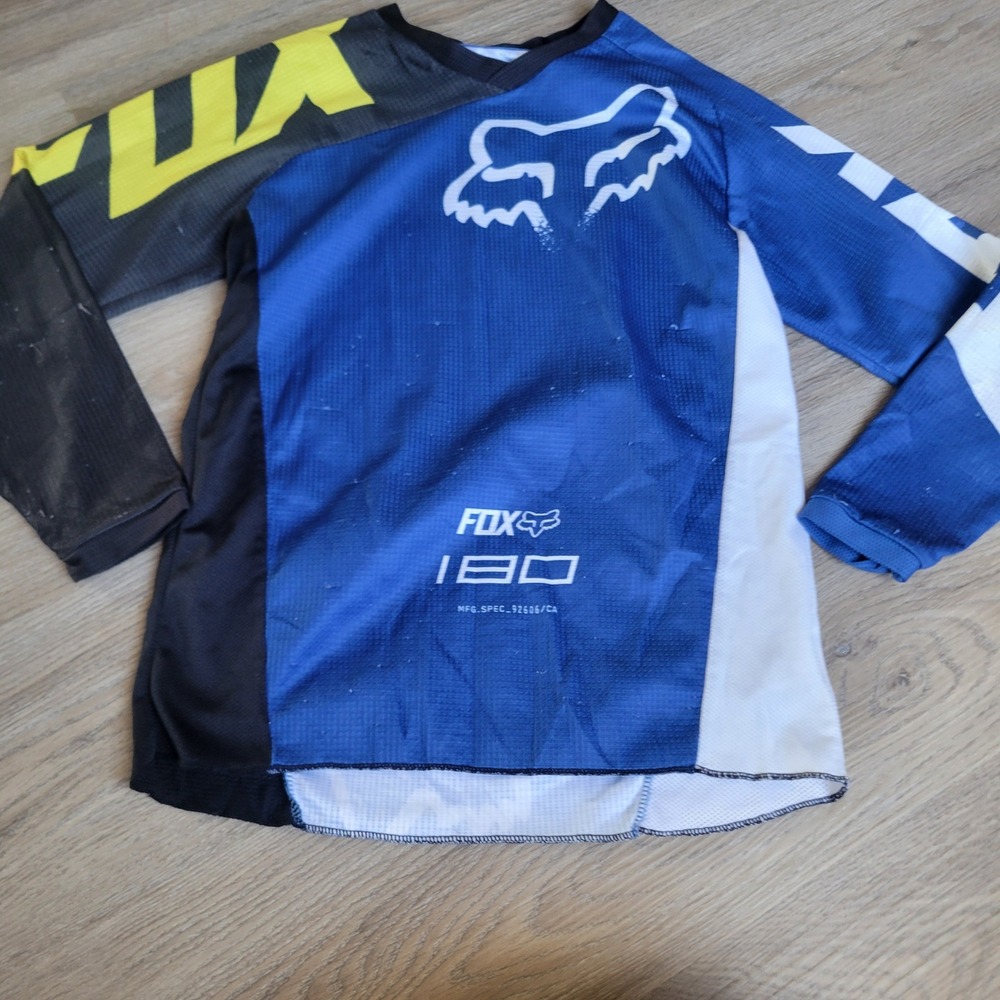 Fox Racing Kids Motocross Jersey Large Blue Colorblock 180 Series Racing Gear